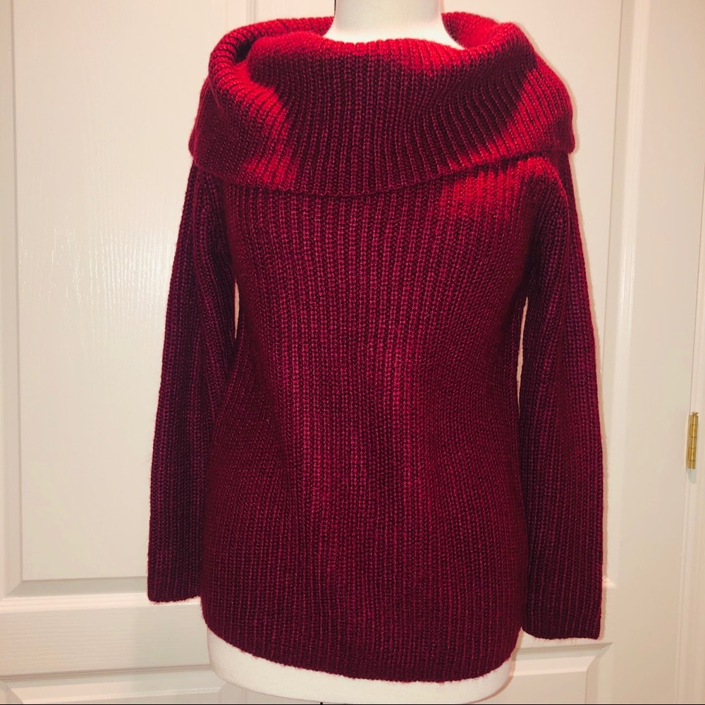 Long Sleeve Heavy Cowl Neck Sweater